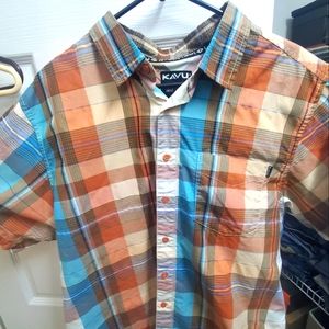 Kavu Button Down Plaid Shirt